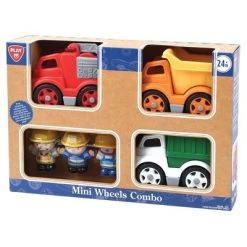 PLAY Mini Wheels Trucks and Workers Combo - Set of 3