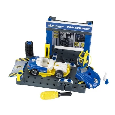 Theo Klein Michelin Car Service Mechanic Station Kids Toy Playset w/ Vehicle, Screw Driver, Tires, and Testing Equipment for Ages 3 & Up 4 Theo Klein Michelin Car Service Mechanic Station Kids Toy Playset w/ Vehicle, Screw Driver, Tires, and Testing Equipment for Ages 3 & Up - Image 4