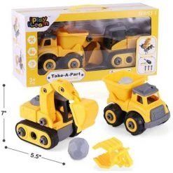 iPlay, iLearn, Construction Vehicle Playset, Take Apart STEM Toy Trucks with Excavator and Dump Truck, 41 Pieces, Ages 3-6 -Vehicles & Remote Control Sales unnamed file 4394