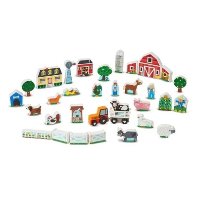 Melissa & Doug Melissa & Doug Wooden Farm & Tractor Play Set (33pc) 2 Melissa & Doug Melissa & Doug Wooden Farm & Tractor Play Set (33pc) - Image 2