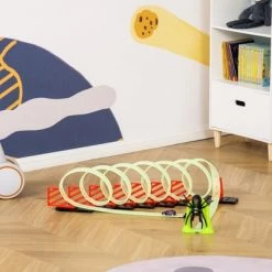 Qaba Track Builder DIY Loop Kit with Luminous Effect Spider Model Pull-back Car