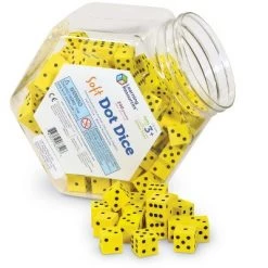 Learning Resources Hands-On-Soft Dot Dice Bucket, Ages 5 and up