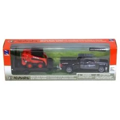 New-Ray New Ray 1/43 Chevy Pickup with Kubota SSV65 Skid Steer and Trailer SS-34203