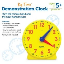 Learning Resources Big Time Demonstration Clock - 1 Piece, Ages 5+ -Vehicles & Remote Control Sales unnamed file 457