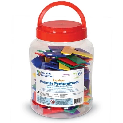 Learning Resources Rainbow Premier Pentominoes - 72 Pieces, Ages 6+ Early Geometry Skills & Concepts, Classroom and Homeschool Supplies 2 Learning Resources Rainbow Premier Pentominoes - 72 Pieces, Ages 6+ Early Geometry Skills & Concepts, Classroom and Homeschool Supplies - Image 2