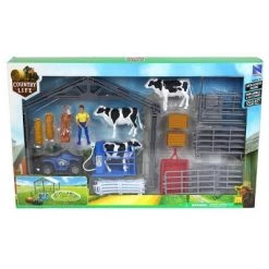 New-Ray New Ray 1/18 Dairy Cow Deluxe Milking Barn Set SS-05045