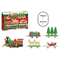 Northlight 22pc Battery Operated Lighted and Animated Christmas Train Set with Working Smokestack