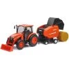 New-Ray New Ray 1/18 Plastic Kubota M5-111 Tractor with Hay Baler & Sounds SS-33033