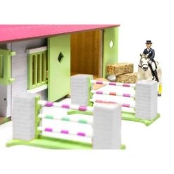 Kids Globe 1/24 Pink, White & Green Wooden Horse Stable w/ 2 Box Stalls & Workshop 61068 -Vehicles & Remote Control Sales unnamed file 4769