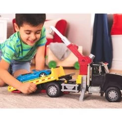DRIVEN By Battat DRIVEN – Large Toy Truck with Car and Crane Arm – Tow Truck