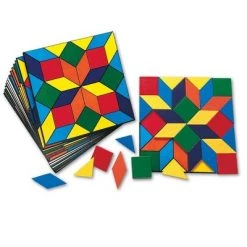 Learning Resources Parquetry Blocks & 20 Pattern Cards, Ages 4+