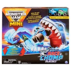 Monster Jam Mini Megalodon Race and Chomp Playset