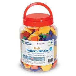 Learning Resources Plastic Pattern Blocks - Set of 250, Ages 3+