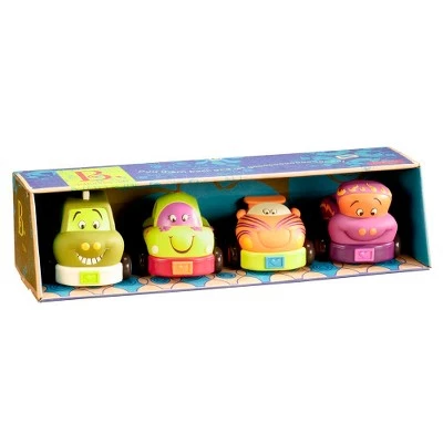 B. Toys 4 Pull-Back Toy Vehicles - Wheeee-ls! 3 B. Toys 4 Pull-Back Toy Vehicles - Wheeee-ls! - Image 3