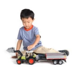 Bruder CLAAS Nectis 267 F Farm and Construction Tractor with Frontloader and Tipping Trailer 02112