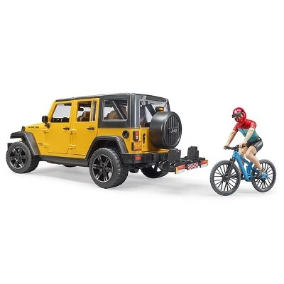 Bruder Jeep Wrangler Rubicon w Mountain bike and figure 3 Bruder Jeep Wrangler Rubicon w Mountain bike and figure - Image 3