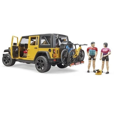 Bruder Jeep Wrangler Rubicon w Mountain bike and figure 4 Bruder Jeep Wrangler Rubicon w Mountain bike and figure - Image 4