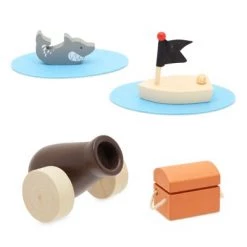 Blue Panda 11 Piece Ocean-Themed Pirate Toys and Kids Pirate Ship Wooden Playset for Kids -Vehicles & Remote Control Sales unnamed file 6038