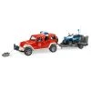 Bruder Jeep Rubicon Fire Vehicle with Fireman Figure