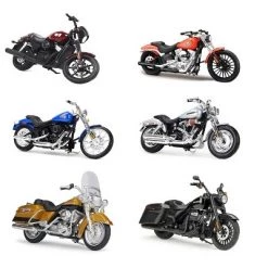Harley Davidson Motorcycles 6 piece Set Series 36 1/18 Diecast Models by Maisto
