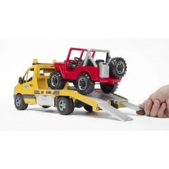 Bruder MB Sprinter Flatbed Truck, Cross Country Vehicle, with Light & Sound Module