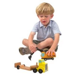 Melissa & Doug Melissa & Doug Trailer and Excavator Wooden Vehicle Set (3pc) -Vehicles & Remote Control Sales unnamed file 6193