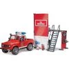 Bruder bworld Firestation with Land Rover, Fireman and Accessories