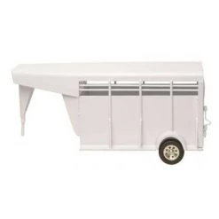 Little Buster Toys 1/16 White Gooseneck Stock Trailer 200840