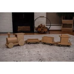 Remley Kids Wooden Toy Freight Train