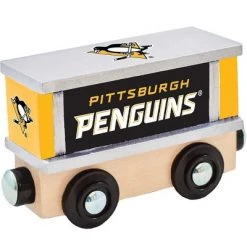 MasterPieces Wood Train Box Car - NHL Pittsburgh Penguins - Officially Licensed Toddler & Kids Toy