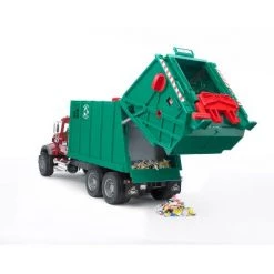 Bruder MACK Granite Garbage Truck, Ruby Red Cab, Green Garbage Box -Vehicles & Remote Control Sales unnamed file 6657