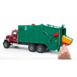 Bruder MACK Granite Garbage Truck, Ruby Red Cab, Green Garbage Box -Vehicles & Remote Control Sales unnamed file 6658