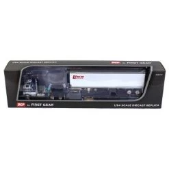 DCP First Gear 1/64 Peterbilt 352 & Vintage Trailer w/ Reefer, Fallen Flag #37 Lisa Motor Lines 60-1085