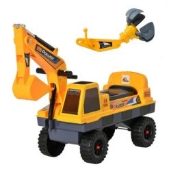 Qaba No Power Construction Ride On Toy Construction Truck, Multi-functional Excavator Digger with Workable Digging Bucket, Pulling Construction Cart Tractor for Pretend Play, Yellow -Vehicles & Remote Control Sales unnamed file 6788