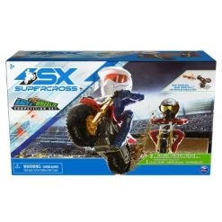 AMA Supercross Championship Supercross Race and Wheelie Competition Set with Deluxe Ramp