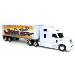 First Gear 1/28 Case IH for Kids Plastic Tractor and Straight Trailer with Lights N Sounds 70-0558