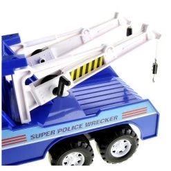 Insten Heavy Duty Police Tow Truck with Friction Power, Vehicle Toys for Kids