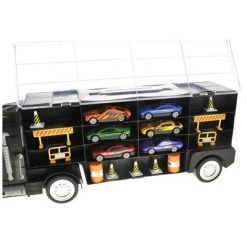Insten 20" Transport Carrier Truck with 6 Cars, Vehicle Play Set Toys for Kids