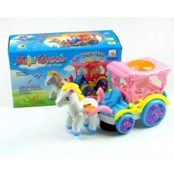 Insten Walking Princess Horse And Carriage With Lights And Sound