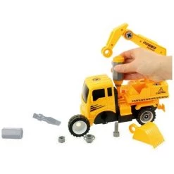 Insten 115 Pieces Take Apart Friction Power Construction Trucks with Crane & Excavator for Kids