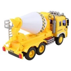 Insten Friction Powered Cement Mixer Truck Toy With Lights And Sound, Pull Back Toys