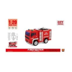 Northlight 9.25" Fire Fighter 1:20 Scale Battery Operator Toy Truck with Sound and Light