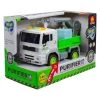 Northlight 7.5" White and Green Friction Powered Toy Purifier Sanitation Truck with Lights and Sounds