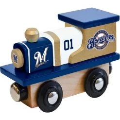 MasterPieces Wood Train Engine - MLB Milwaukee Brewers - Officially Licensed Toddler & Kids Toy