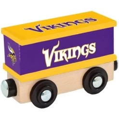 MasterPieces Wood Train Box Car - NFL Minnesota Vikings - Officially Licensed Toddler & Kids Toy