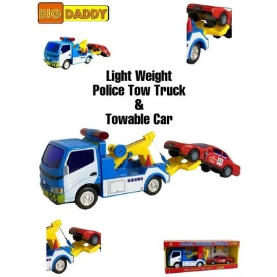 Big Daddy Police Wrecker Truck and Toy Car Combo Set Tow Truck Toy Includes A Tire Plate for Safe Towing 2 Big Daddy Police Wrecker Truck and Toy Car Combo Set Tow Truck Toy Includes A Tire Plate for Safe Towing - Image 2