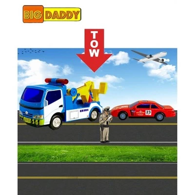 Big Daddy Police Wrecker Truck and Toy Car Combo Set Tow Truck Toy Includes A Tire Plate for Safe Towing 4 Big Daddy Police Wrecker Truck and Toy Car Combo Set Tow Truck Toy Includes A Tire Plate for Safe Towing - Image 4