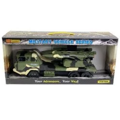 Big Daddy Military Missile Transport Army Truck Anti Aircraft Twin Missile Jungle Camouflage Toy Truck,