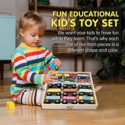 Leo & Friends 12-Piece Wooden Train Set 8 Leo & Friends 12-Piece Wooden Train Set -Vehicles & Remote Control Sales unnamed file 7784