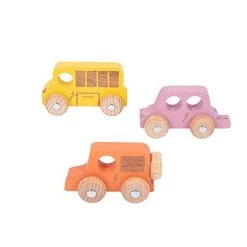 TickiT Rainbow Wooden City E-Vehicles, Set of 3